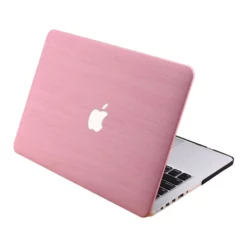 MacBook Case - Pink Wood Leather Air Pro M1 M2