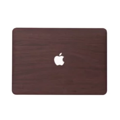 macbook case red wood leather case air pro m2 | maqwhale