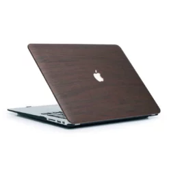 macbook case brown wood leather air pro m2 | maqwhale