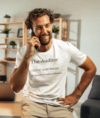 تي شيرت محاسب رائع في شريك التدقيق الجديد acca