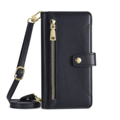 Women iPhone Case for Girls with Irresistibly New Leather Wallet Black