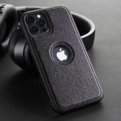 iphone case in a unique new black leather | maqwhale