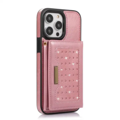 Girls Glitter Leather iPhone Case in Wallet Design