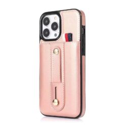 iphone case in a unique candy pink leather wallet slot | maqwhale