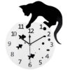 discover cat and fish wall clock in a new unique quartz | maqwhale