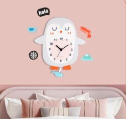 discover penguin kids wall clock in a new unique