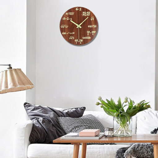 discover wooden math wall clock in a new unique quartz mathematics teacher student | maqwhale