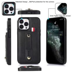 Wallet-style iPhone cover with card slots, offering stylish protection and convenient storage for your essentials in one sleek design.