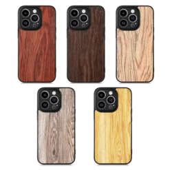 iPhone cover with stylish wood design from the collection