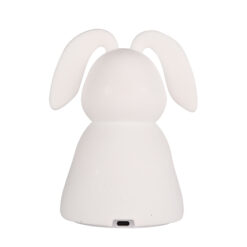 Silicone night light shaped like a sitting bunny for kids’ rooms