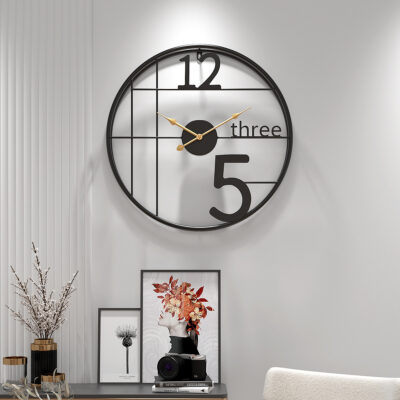 Art 12 to 5 Wall Clock, a modern and artistic timepiece with a creative design, ideal for adding character to any room or office.