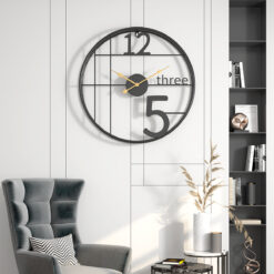 Art 12 to 5 Wall Clock, a distinctive timepiece with a modern design, perfect for adding a unique touch to any space.