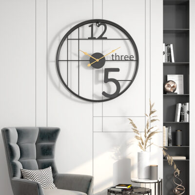 Art 12 to 5 Wall Clock, a distinctive timepiece with a modern design, perfect for adding a unique touch to any space.