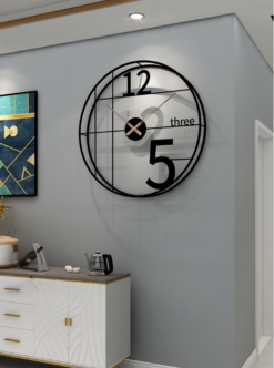 Art 12 to 5 Wall Clock, a unique timepiece with a stylish design, perfect for adding a creative touch to any space.