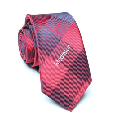 The Mediator Necktie features a sleek, elegant design, perfect for adding sophistication to business or formal attire.