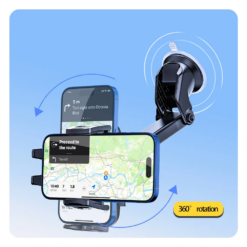 Car Phone Holder Mount with new powerful suction, ensuring a secure and stable hold for your phone during drives.