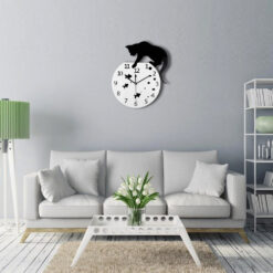 Cat and Fish wall clock, a playful and whimsical timepiece that adds charm and fun to any space.