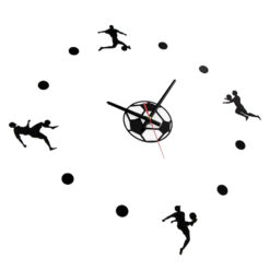 Football wall clock acrylic, a sleek and durable acrylic design, perfect for sports-themed decor