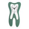 Tooth Wood Green Dentist wall clock, a fun and quirky timepiece that adds a playful touch to any dental office or space.