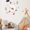 Kids Cat Wall Clock, a charming and colorful timepiece featuring a cute cat design, perfect for adding personality to a child's room.