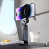 Travel phone holder, a compact and foldable design, ideal for hands-free use on airplanes or during travel, offering convenience on the go.