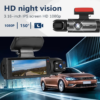 HD car dash cam with front and rear recording for enhanced safety and clear footage of your drives.