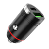 Dual-port car charger with USB-C and USB-A for fast device charging