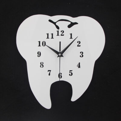 Tooth Design Dentist Wall Clock, a professional and stylish timepiece, perfect for adding a touch of elegance to dental offices.