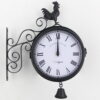 Rooster Garden Wall Clock, a charming outdoor timepiece with a rustic design, perfect for enhancing your garden or patio decor.