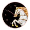Horse wall clock design, capturing elegant details and dynamic motion, perfect for art lovers and equestrian enthusiasts.
